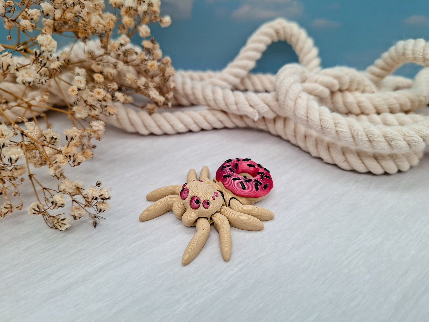 Donut Spinne - dein wackeliger Mini-Begleiter