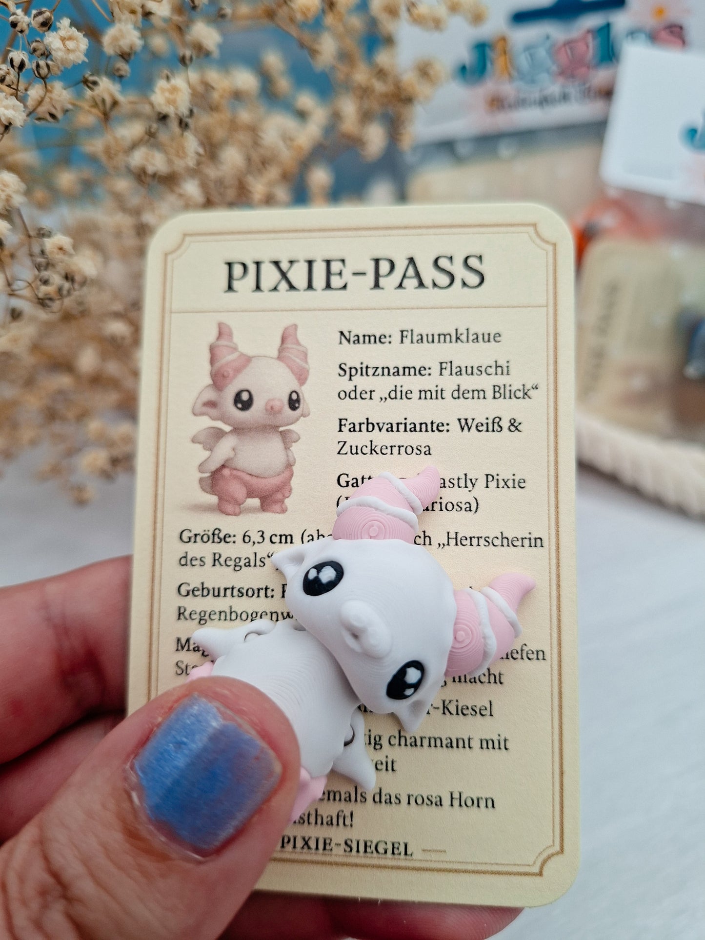 Jiggles & Flaumklaue Pixie Set – 3D-Fantasyfiguren mit Pixie-Pass – Handgemachte Miniaturen aus PLA – Limited Sammlerbox