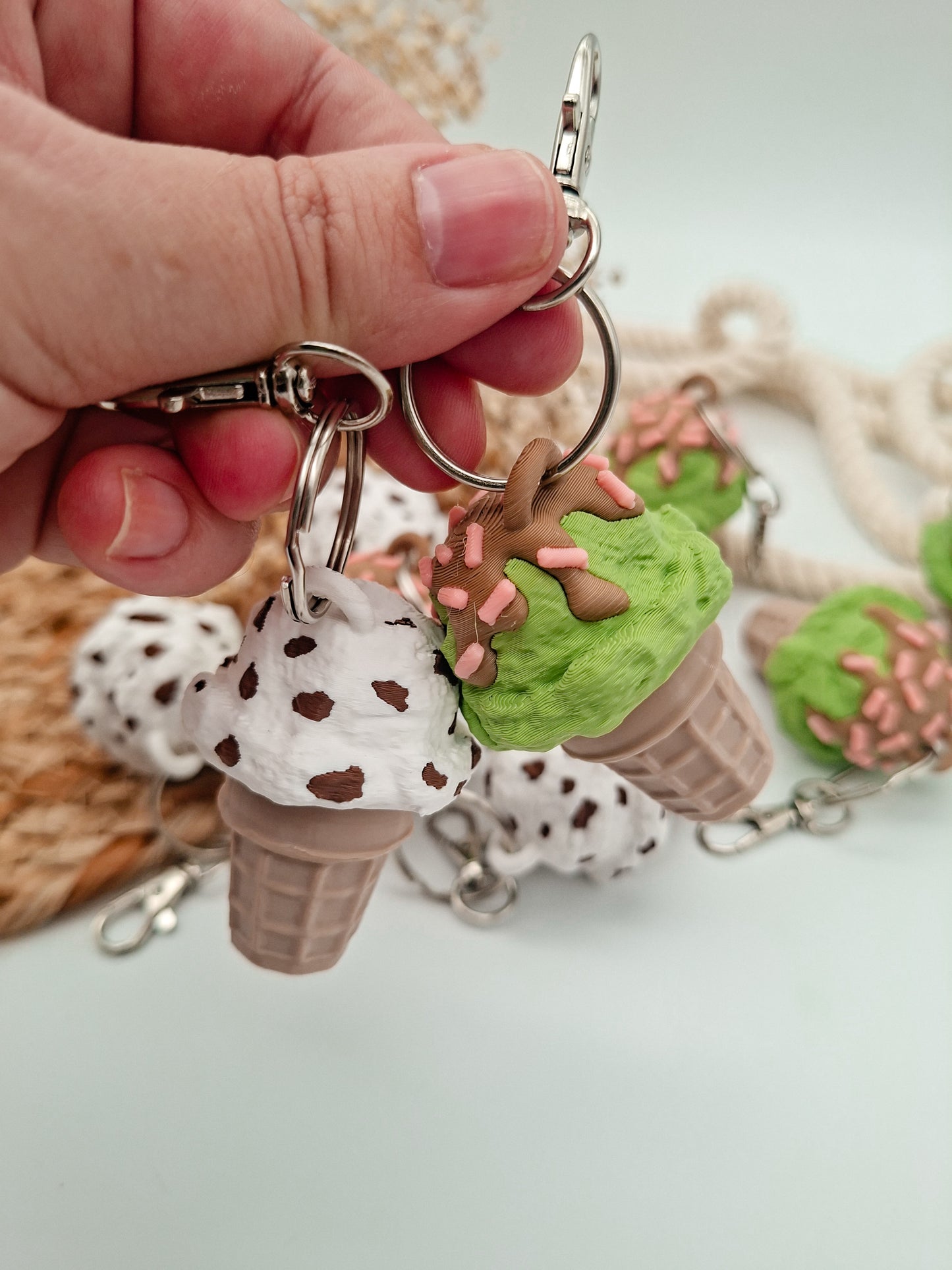 🍦 3D-gedruckter Eis-Klicker – Süßer Fidget-Anhänger für kreative Seelen