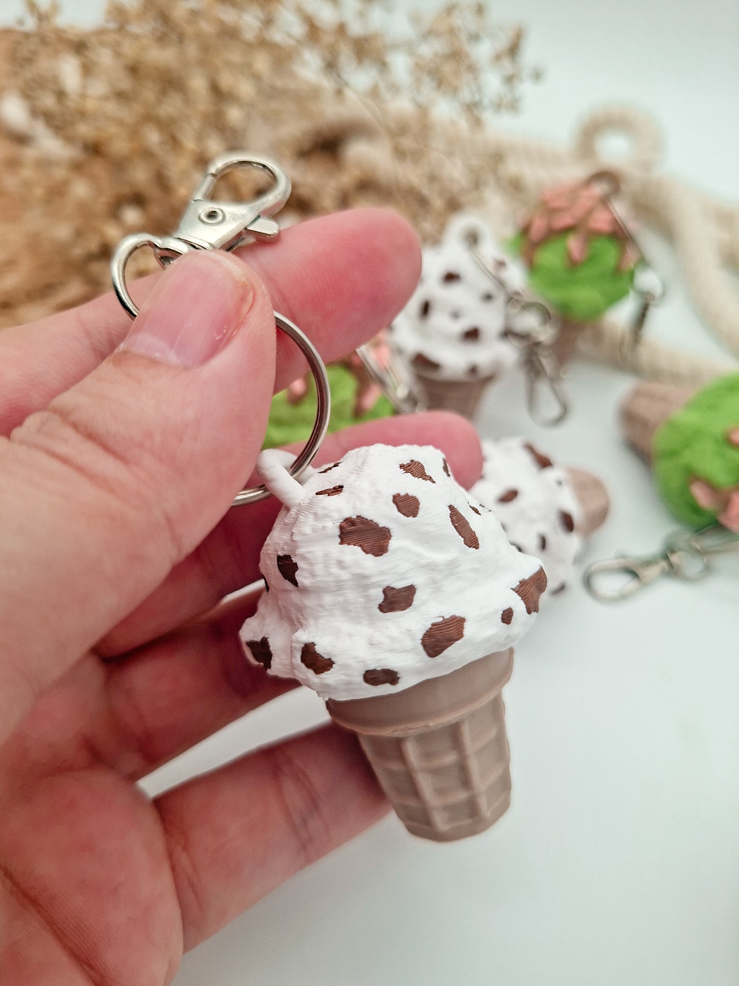🍦 3D-gedruckter Eis-Klicker – Süßer Fidget-Anhänger für kreative Seelen