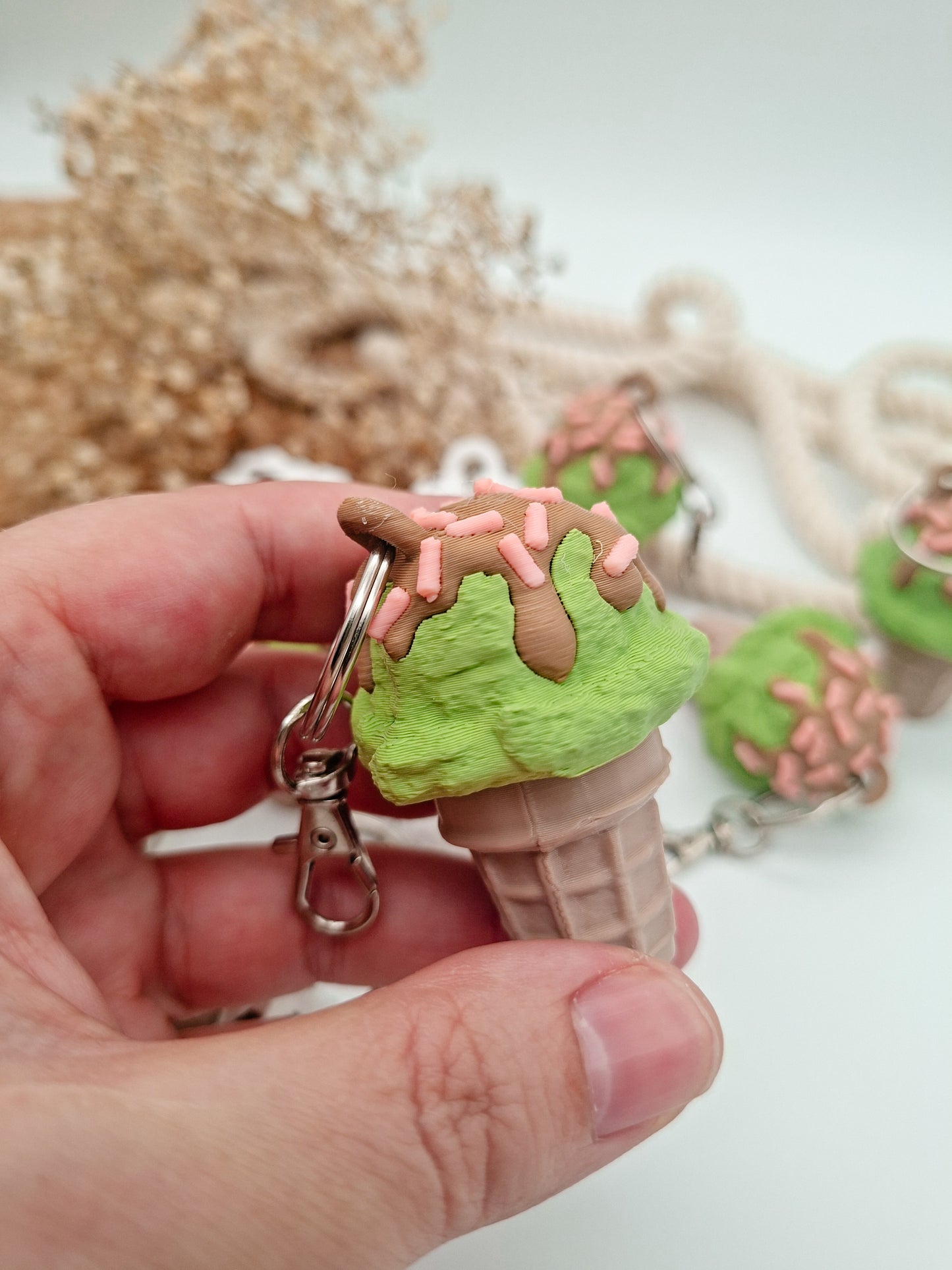 🍦 3D-gedruckter Eis-Klicker – Süßer Fidget-Anhänger für kreative Seelen