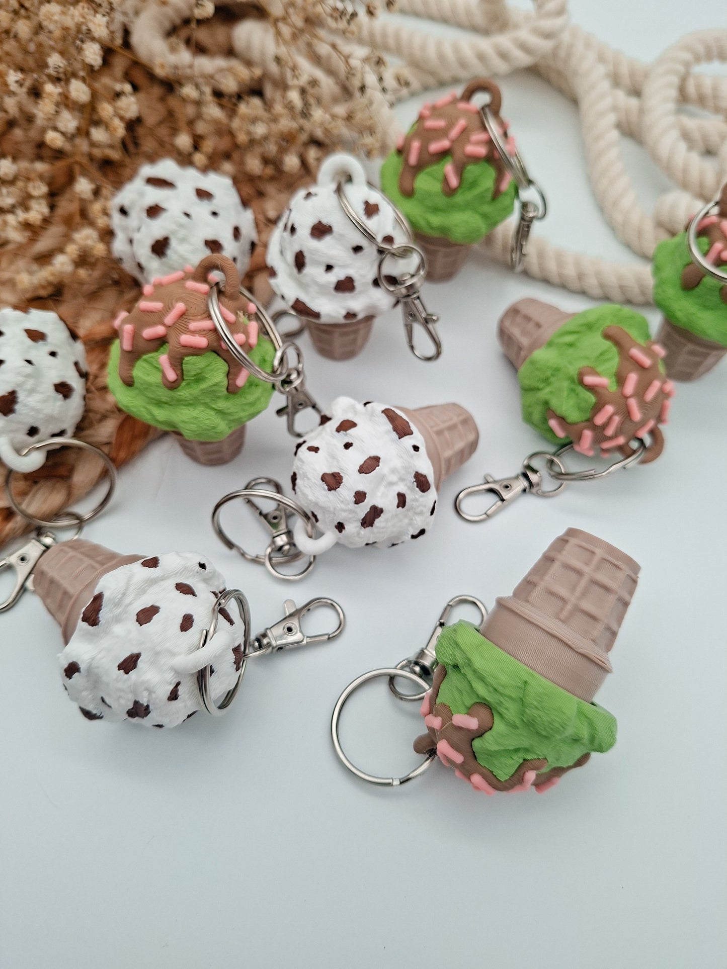 🍦 3D-gedruckter Eis-Klicker – Süßer Fidget-Anhänger für kreative Seelen