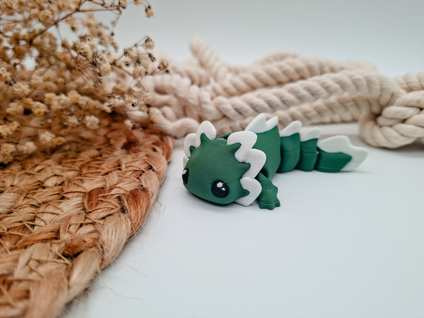Farbenfrohe 3D-Axolotl – deine verspielten Begleiter