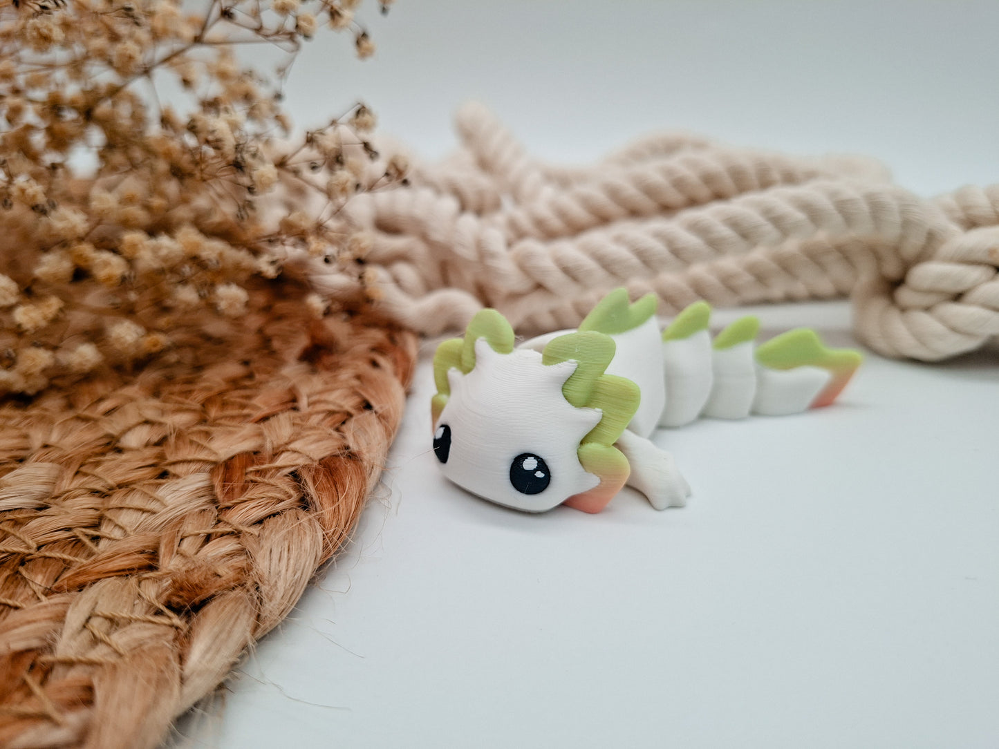 Farbenfrohe 3D-Axolotl – deine verspielten Begleiter