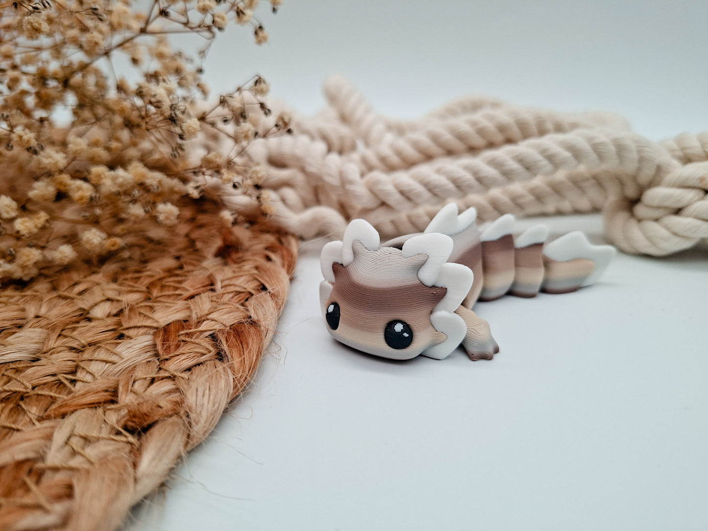 Farbenfrohe 3D-Axolotl – deine verspielten Begleiter