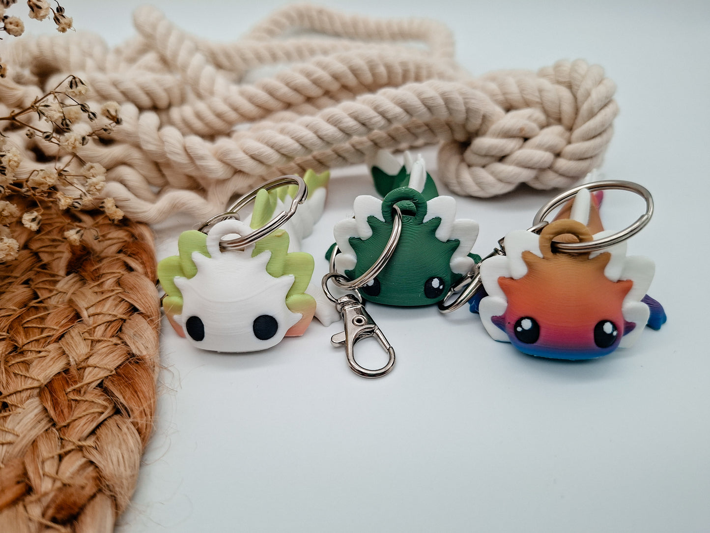 🧡 Axolotl-Schlüsselanhänger – Dein bunter Begleiter für jeden Tag