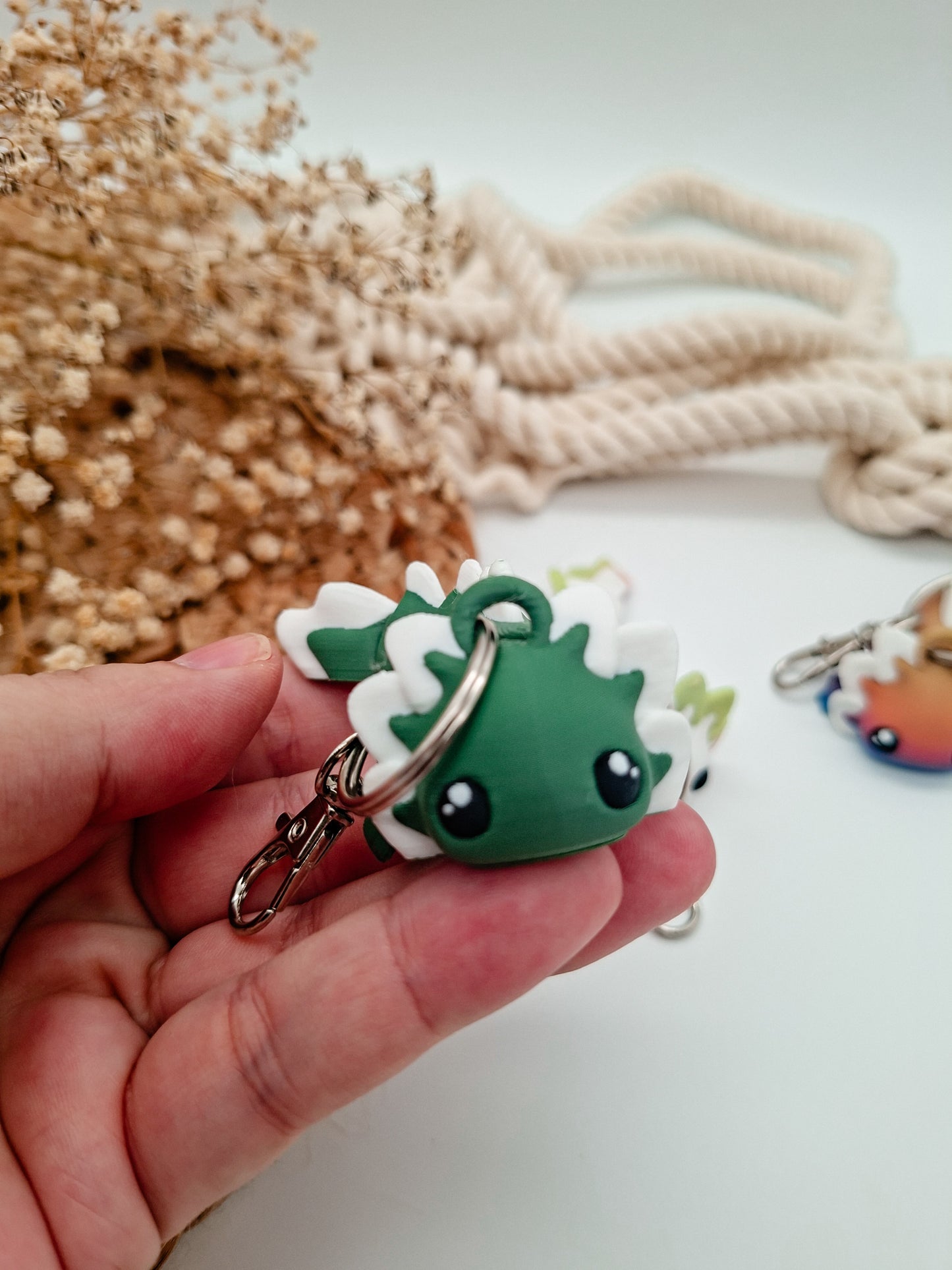 🧡 Axolotl-Schlüsselanhänger – Dein bunter Begleiter für jeden Tag
