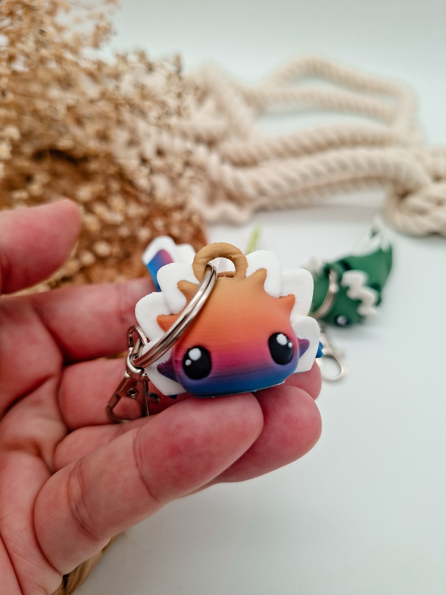 🧡 Axolotl-Schlüsselanhänger – Dein bunter Begleiter für jeden Tag