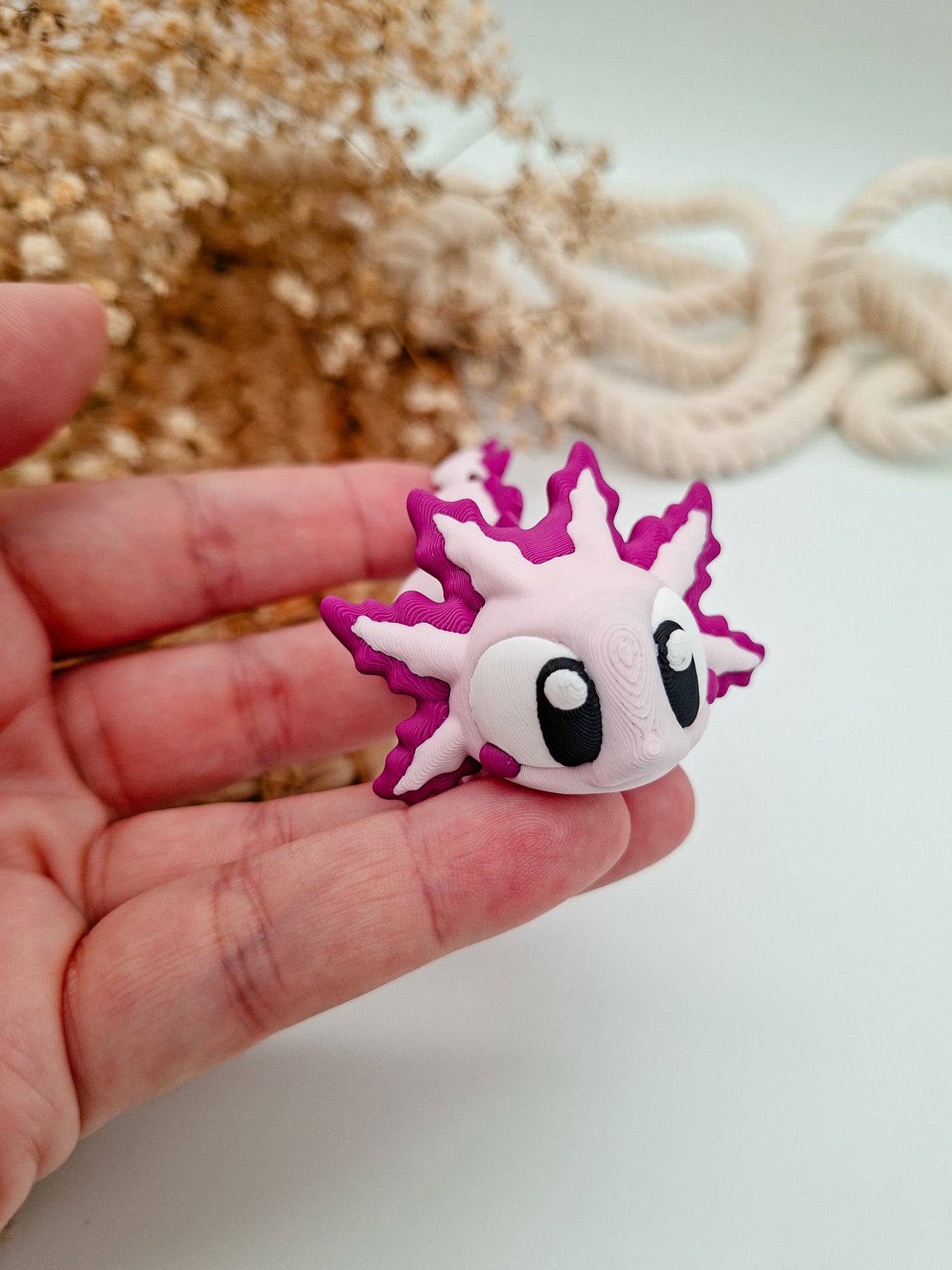 Lumi das Axolotl – verträumte 3D-Figur als Deko & Geschenkidee