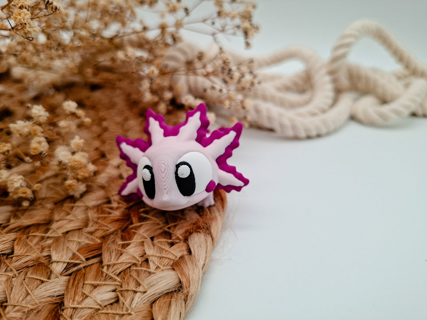 Lumi das Axolotl – verträumte 3D-Figur als Deko & Geschenkidee