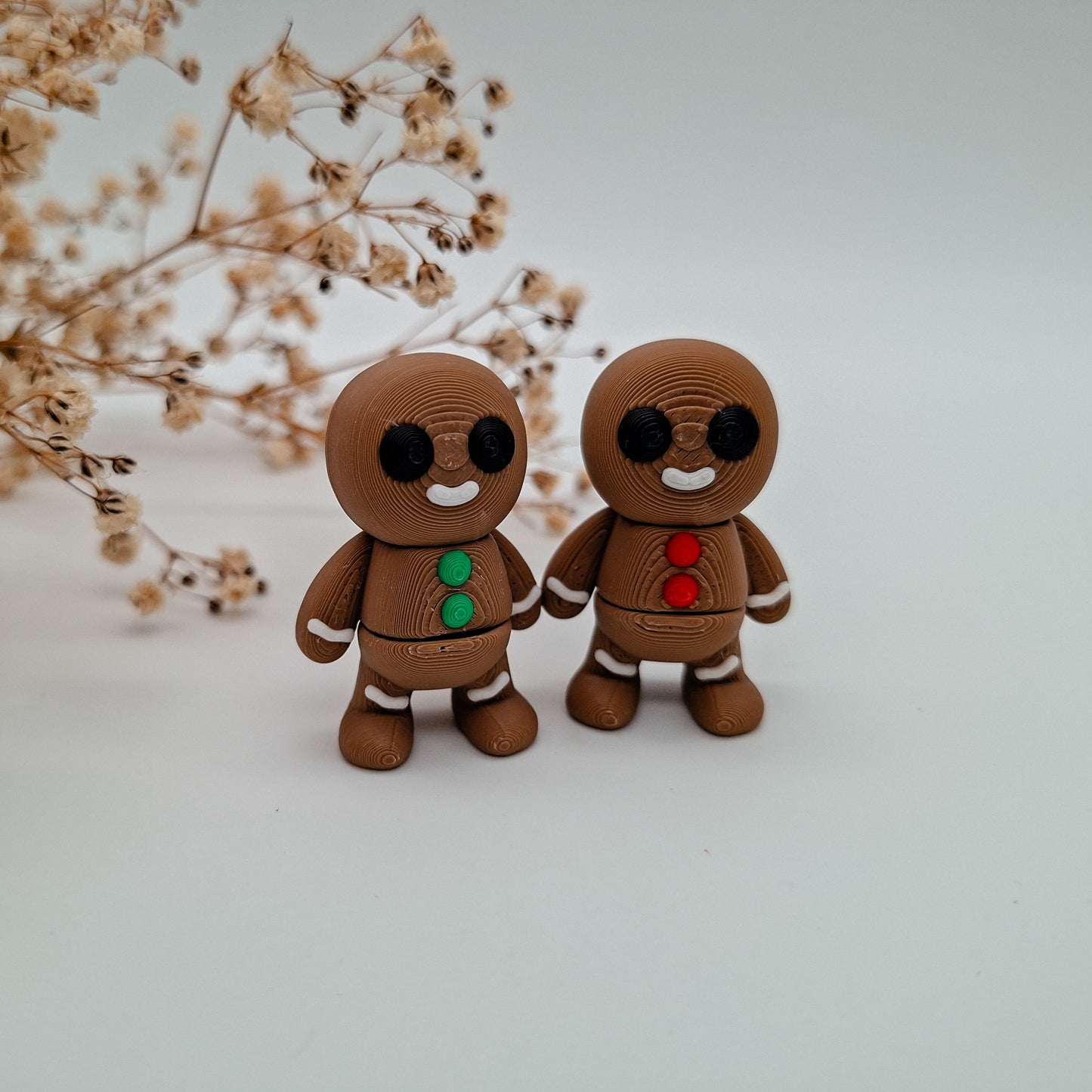 Weihnachts-Jiggle Lebkuchen – 3D-gedruckte Mini-Figuren | Nachhaltige Weihnachtsgeschenke für Kinder & Sammler
