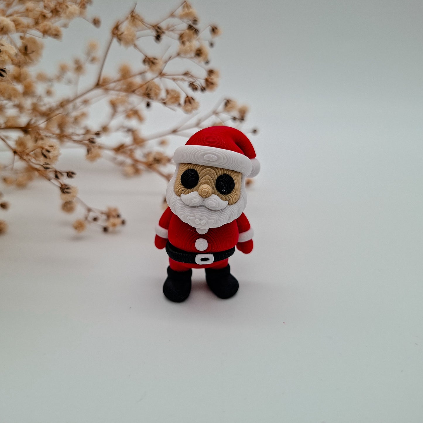 Weihnachts-Jiggle Weihnachtsmann – 3D-gedruckte Mini-Figuren | Nachhaltige Weihnachtsgeschenke für Kinder & Sammler