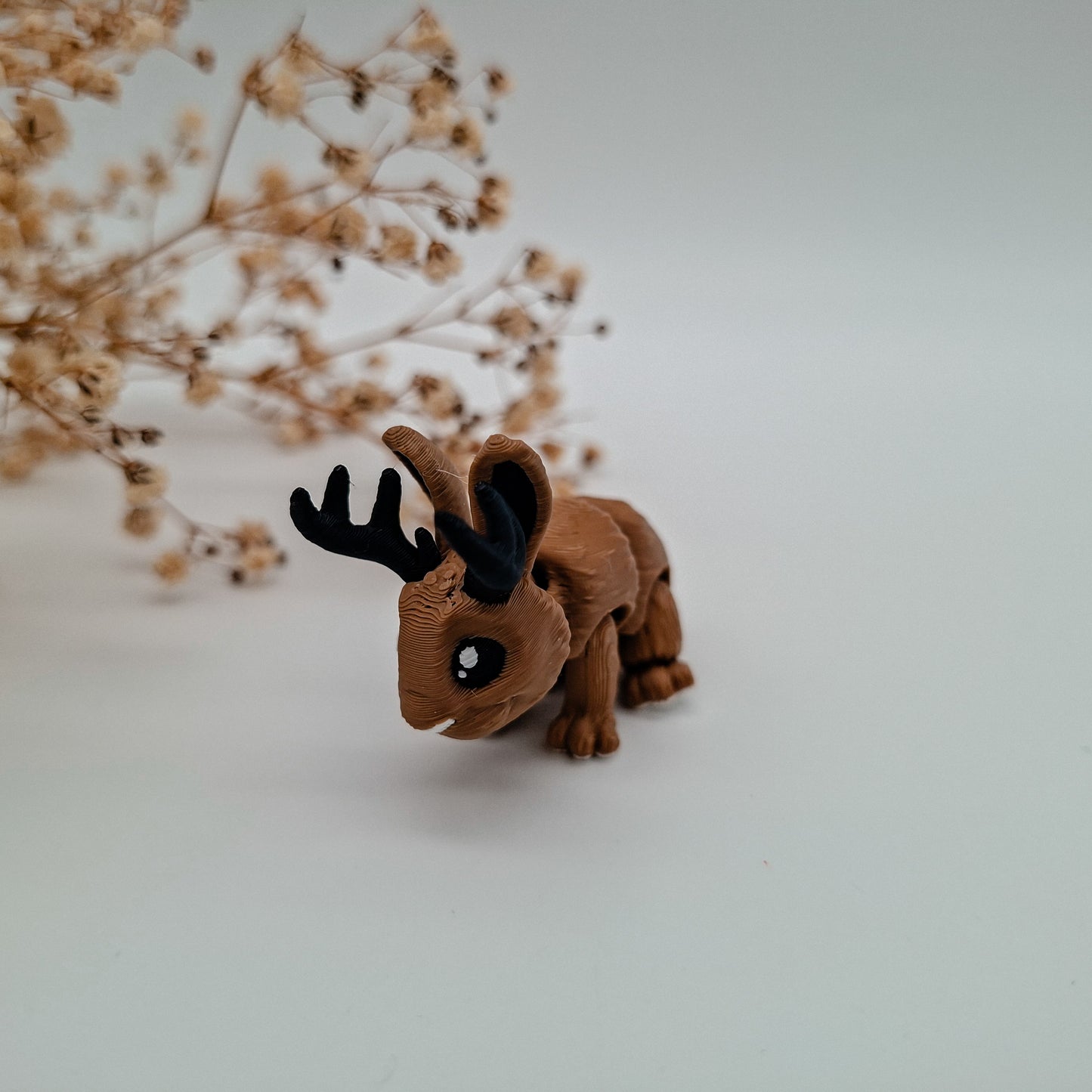 Weihnachts-Jiggle Rentierhase – 3D-gedruckte Mini-Figuren | Nachhaltige Weihnachtsgeschenke für Kinder & Sammler