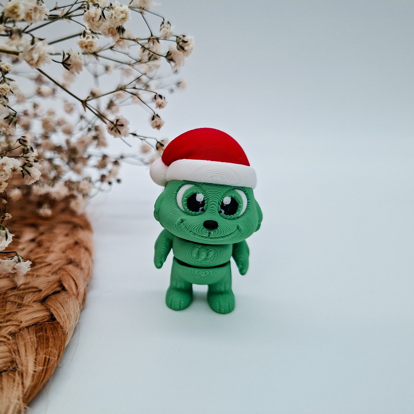 Weihnachts-Jiggle Santa Grinch / 3D-gedruckte Mini-Figuren