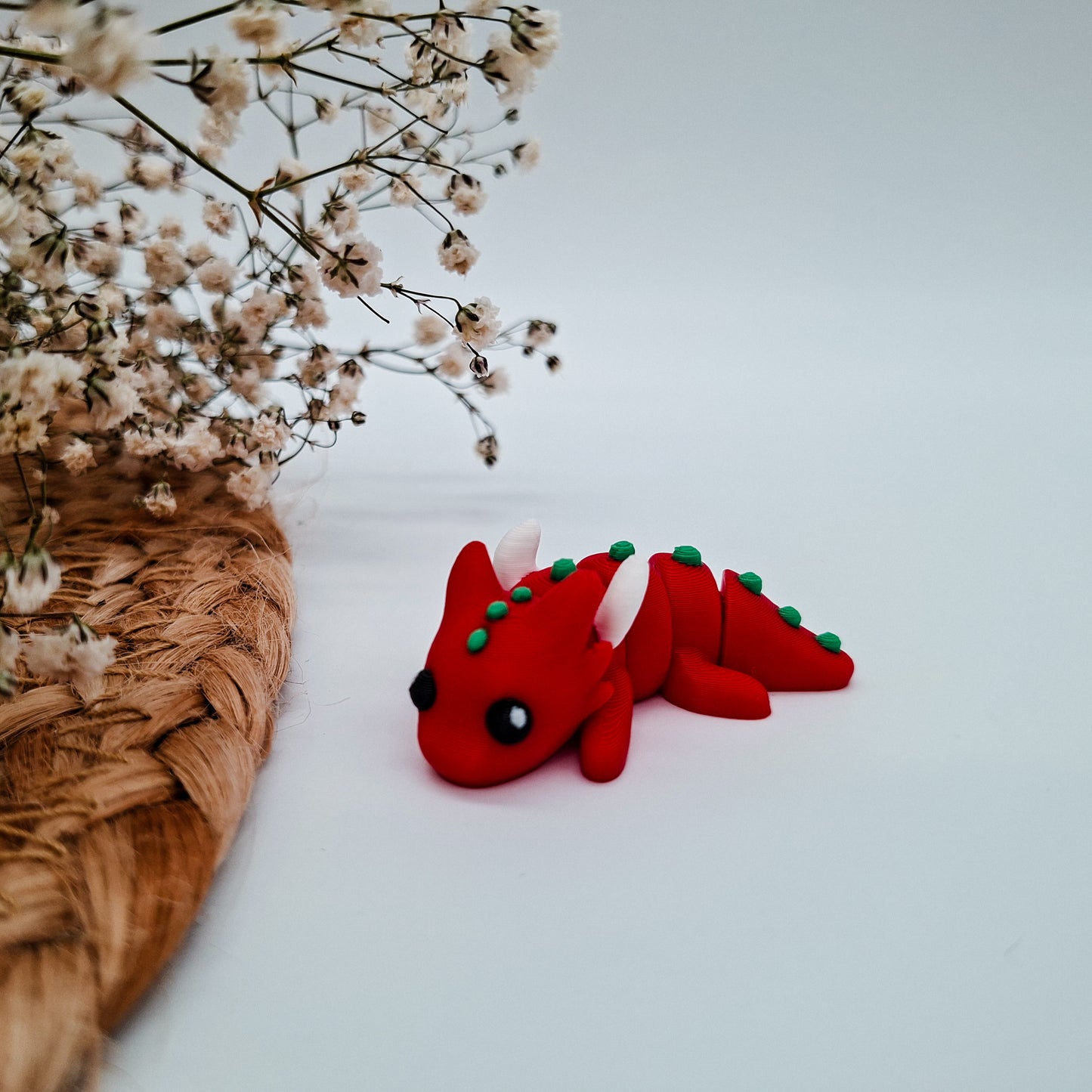 Weihnachts-Jiggle Tiny Dragon – 3D-gedruckte Mini-Figuren