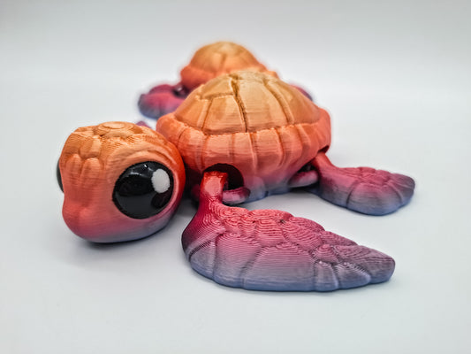 Sonnenuntergangs-Schildkröten – Farben des Meeres
