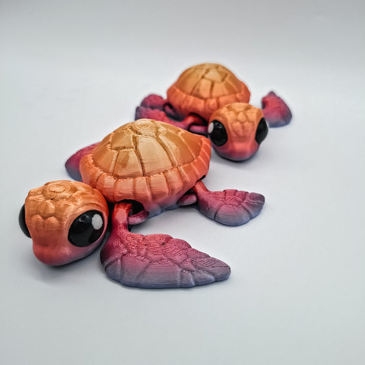 Sonnenuntergangs-Schildkröten – Farben des Meeres