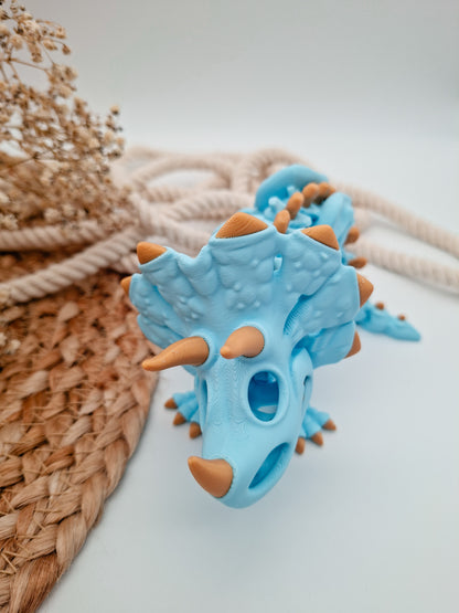 Triceratop in hellblau