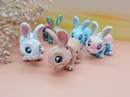 Kawaii-Hasen – 3D-gedruckte Sammelfiguren in sanften Farben