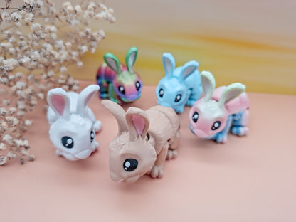 Kawaii-Hasen – 3D-gedruckte Sammelfiguren in sanften Farben