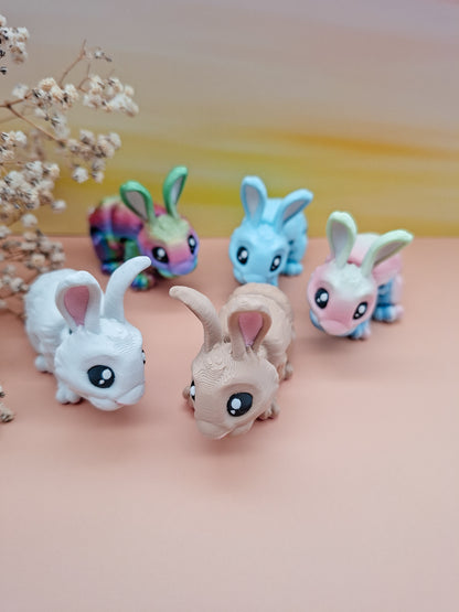 Kawaii-Hasen – 3D-gedruckte Sammelfiguren in sanften Farben