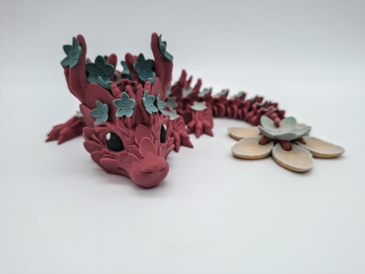 3D-Druck Blüten-Drache – einzigartige Fantasy Figur zum Sammeln & Verschenken