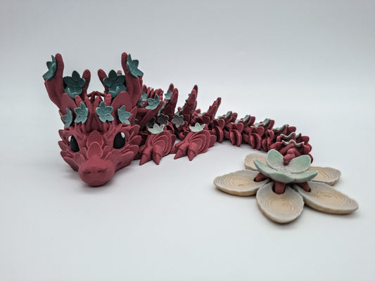 3D-Druck Blüten-Drache – einzigartige Fantasy Figur zum Sammeln & Verschenken