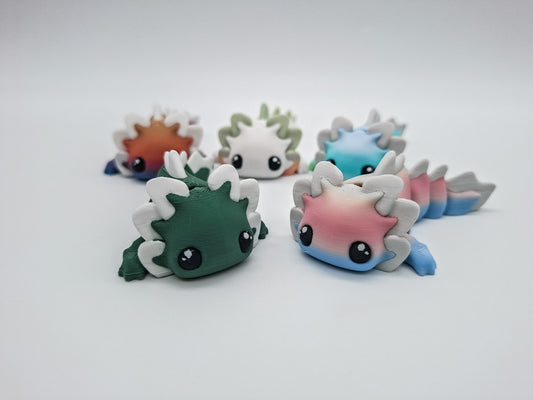 3D-Druck Axolotl Flexi – detailreiche Figur für Sammler & Tierfreunde