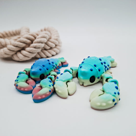 Jiggle Krabbe Flexi - Bunte 3D-Mini-Figuren zum Verschenken und Sammeln