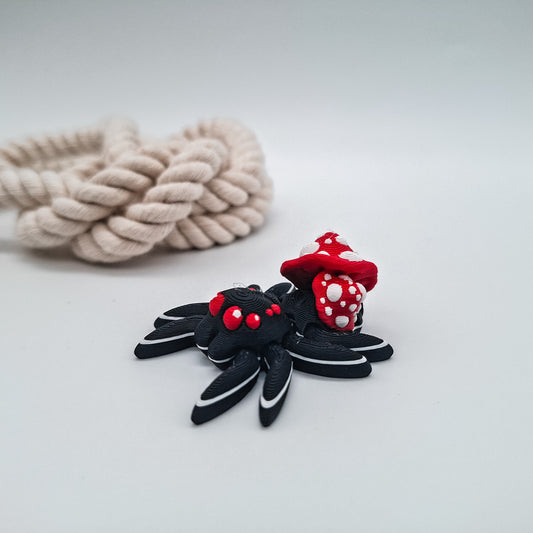 Jiggle Fliegenpilz Spinne - Bunte 3D-Mini-Figuren zum Verschenken und Sammeln