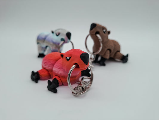 3D-gedruckter Capybara | Farbenfroher Schlüsselanhänger & Geschenkidee zu Weihnachten