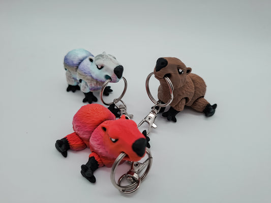3D-gedruckter Capybara | Farbenfroher Schlüsselanhänger & Geschenkidee zu Weihnachten