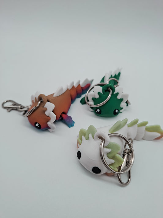 🧡 Axolotl-Schlüsselanhänger – Dein bunter Begleiter für jeden Tag