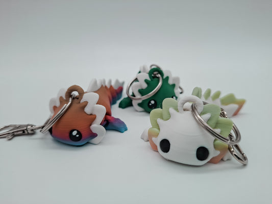 🧡 Axolotl-Schlüsselanhänger – Dein bunter Begleiter für jeden Tag