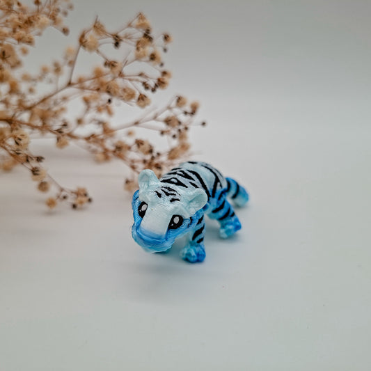Weihnachts-Jiggle Tiger – 3D-gedruckte Mini-Figuren | Nachhaltige Weihnachtsgeschenke für Kinder & Sammler