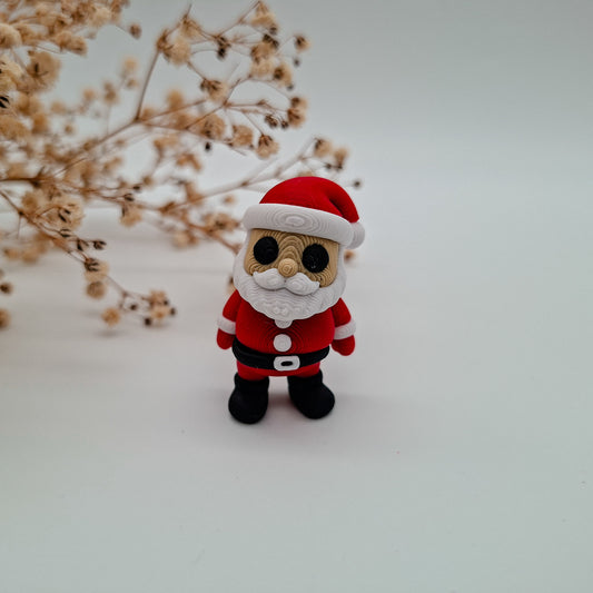 Weihnachts-Jiggle Weihnachtsmann – 3D-gedruckte Mini-Figuren | Nachhaltige Weihnachtsgeschenke für Kinder & Sammler