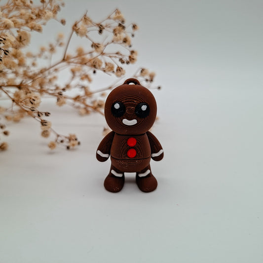 Jiggles Lebkuchen Anhänger – 3D-gedruckte Mini-Figuren | Nachhaltige Weihnachtsgeschenke für Kinder & Sammler