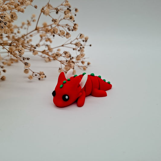 Weihnachts-Jiggle Tiny Dragon – 3D-gedruckte Mini-Figuren | Nachhaltige Weihnachtsgeschenke für Kinder & Sammler