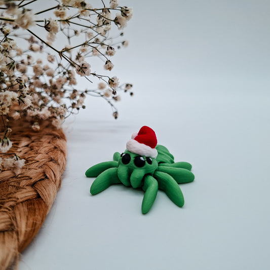 Weihnachts-Jiggle Santa Spinne - 3D-gedruckte Mini-Figuren