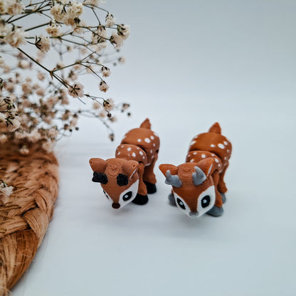 Weihnachts-Jiggle Rentier - 3D-gedruckte Mini-Figuren