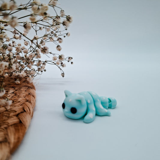 Weihnachts-Jiggle Winterkatze – 3D-gedruckte Mini-Figuren