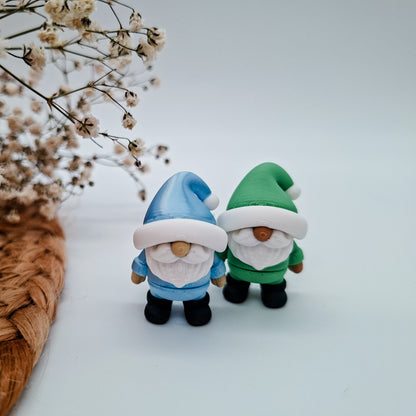 Weihnachts-Jiggle Tiny Gnome /3D-gedruckte Mini-Figuren
