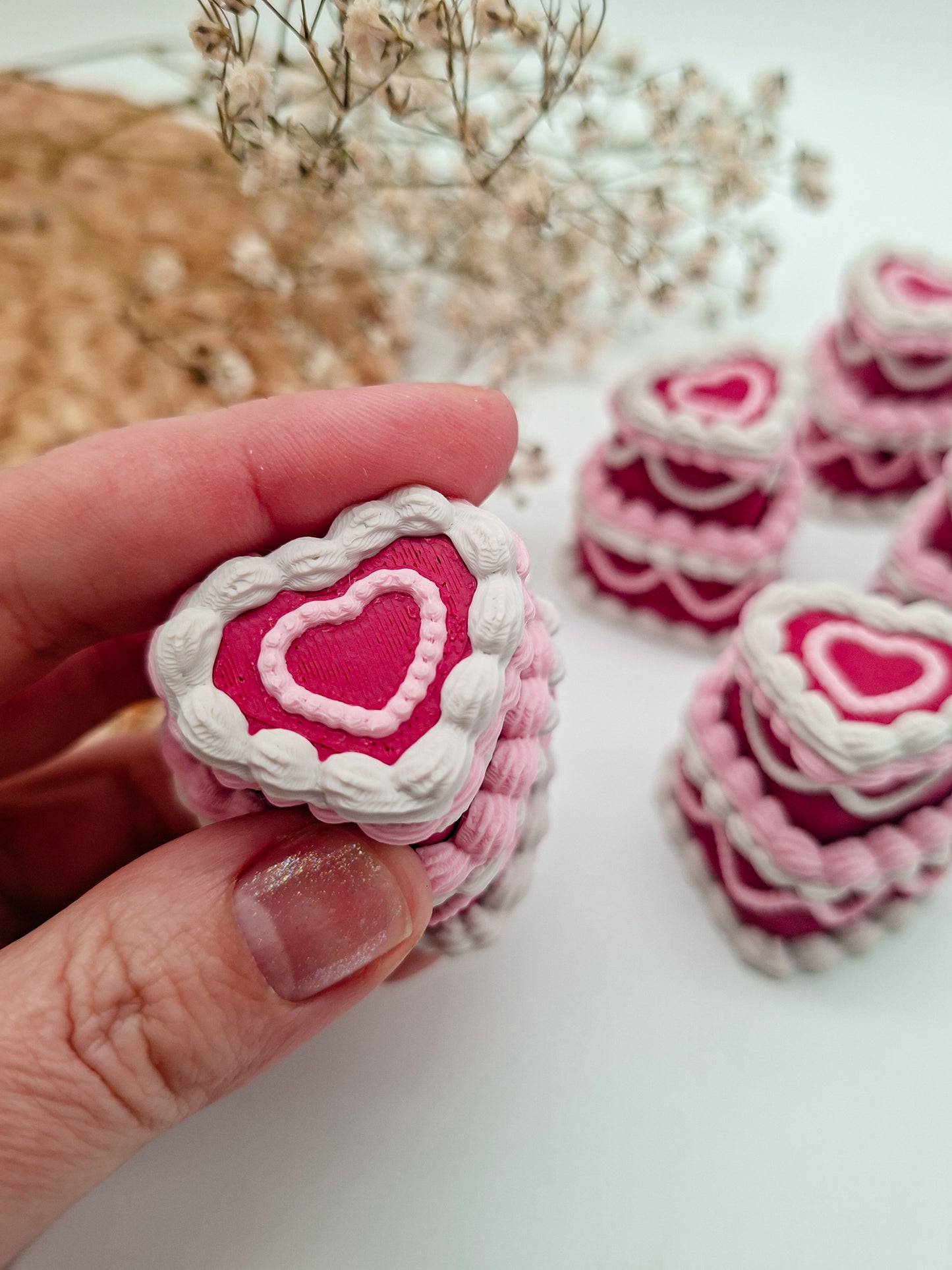 Herz Kuchen Clicker – süßer Fidget Clicker in Rosa & Pink