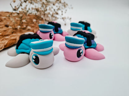 Kawaii Mini Schildkröten – bewegliche 3D-gedruckte Sammelfiguren