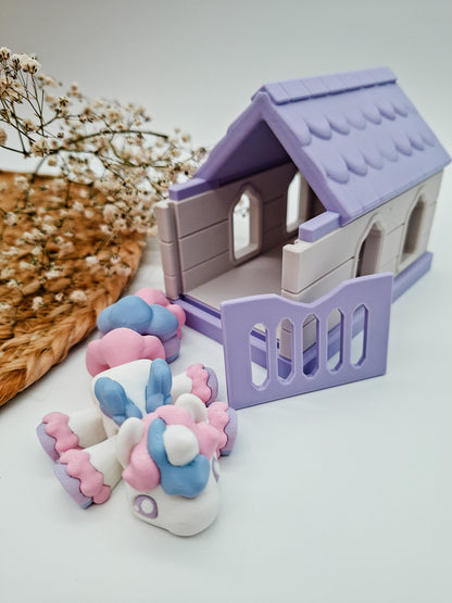 Einhorn-Spieleset mit Stall – Fantasievolles Kawaii Spielzeug zum Sammeln & Spielen