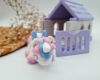 Einhorn-Spieleset mit Stall – Fantasievolles Kawaii Spielzeug zum Sammeln & Spielen