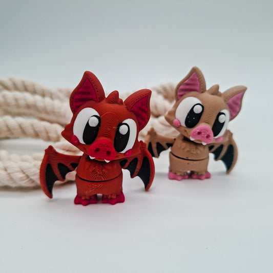 Flexi Fledermaus Snoozy - 3D-gedruckte, bewegliche Figur