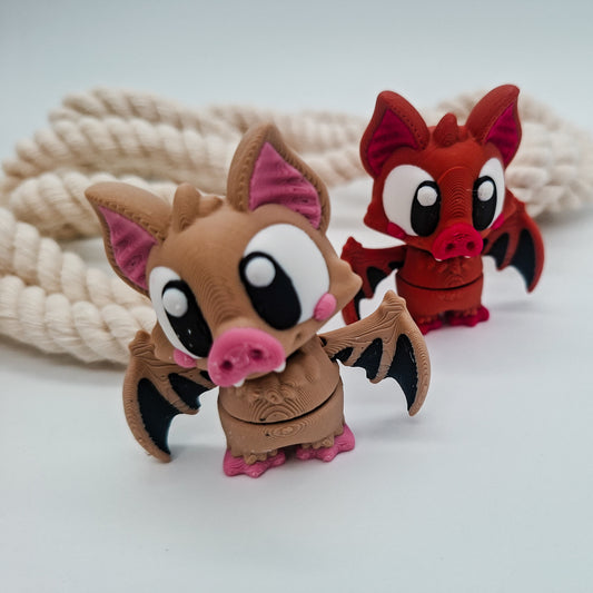 Flexi Fledermaus Snoozy - 3D-gedruckte, bewegliche Figur