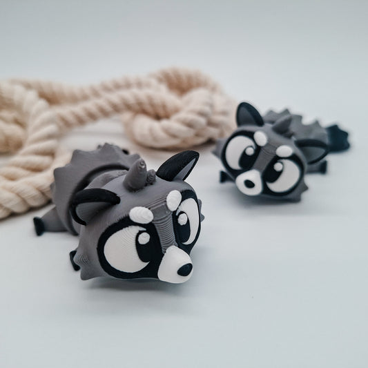Flexi Waschbär - 3D-gedruckte, bewegliche Figur