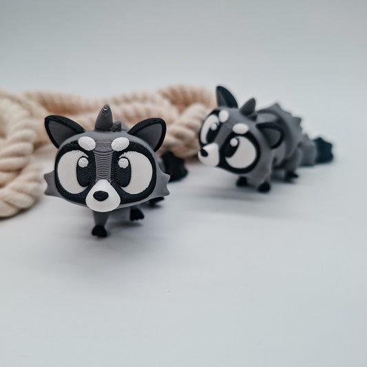 Flexi Waschbär - 3D-gedruckte, bewegliche Figur